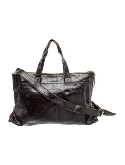 Pre-owned Francesco Biasia Vegan Leather Top Handle Bag In Black