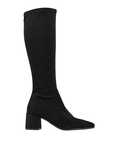 Francesco Brunelli Woman Boot Black Size 7 Textile Fibers