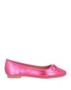 Francesco Milano Woman Ballet Flats Fuchsia Size 8 Leather In Pink