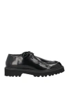 Francesco Milano Woman Lace-up Shoes Black Size 8 Leather In Black