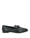 Francesco Milano Woman Loafers Black Size 11 Leather In Black