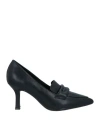 Francesco Milano Woman Loafers Black Size 8 Leather In Black