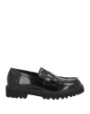 Francesco Milano Woman Loafers Black Size 8 Leather