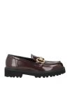 Francesco Milano Woman Loafers Dark Brown Size 8 Leather In Brown