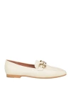 Francesco Milano Woman Loafers Ivory Size 11 Soft Leather In White