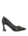 Francesco Milano Woman Pumps Black Size 8 Leather In Black
