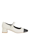 Francesco Milano Woman Pumps Cream Size 11 Leather In White