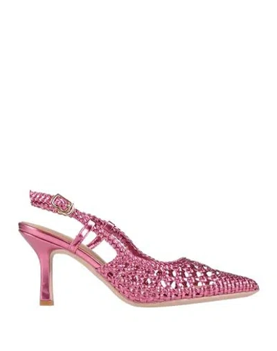 Francesco Milano Woman Pumps Fuchsia Size 6 Synthetisches Material In Pink