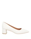 Francesco Milano Woman Pumps Ivory Size 10 Leather In White