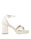 Francesco Milano Woman Sandals Beige Size 8 Leather