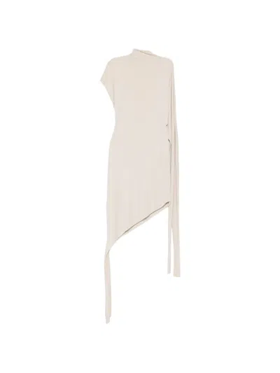 Francesco Murano Asymmetric High-neck Dress In Multi