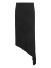 Francesco Murano Asymmetric Midi Skirt In Black