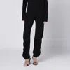Francesco Murano Black Pants With Draping In Blue