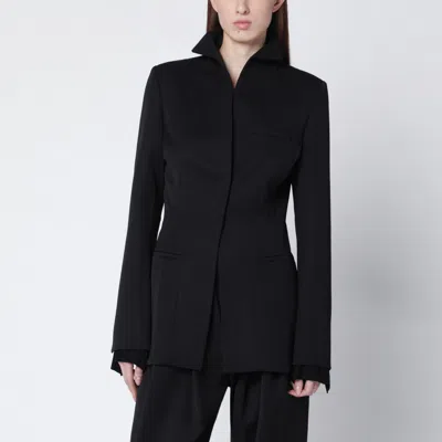 FRANCESCO MURANO FRANCESCO MURANO BLACK SINGLE BREASTED WOOL BLAZER