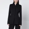 Francesco Murano Black Single-breasted Wool Blazer In Black