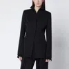 Francesco Murano Black Single-breasted Wool Blazer In Black