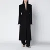 Francesco Murano Black Single-breasted Wool Coat In Black