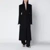 Francesco Murano Black Single-breasted Wool Coat In Black