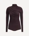 Francesco Murano Draped Body Top In Brown