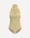 Francesco Murano Draped Bodysuit In Yellow