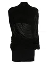 Francesco Murano Draped High-neck Dress