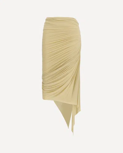 Francesco Murano Draped Midi Skirt In Nude