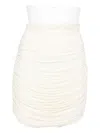 Francesco Murano Stretch Jersey Skirt In White