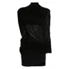 Francesco Murano Draped High-neck Dress
