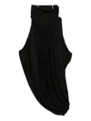 Francesco Murano Halterneck Draped Top In Black