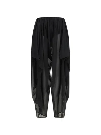 Francesco Murano Semi-sheer Silk Balloon Trousers In Multi
