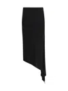 Francesco Murano Pointed-slit Skirt In Black