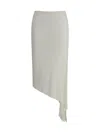 Francesco Murano Asymmetric Midi Skirt In White