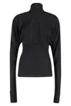 Francesco Murano Structured Black Top With High Collar In Black