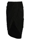 Francesco Murano Asymmetric Draped Skirt In Black