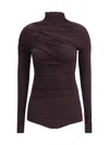 Francesco Murano Draped Body Top In Purple
