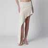 Francesco Murano White Mini Skirt With Side Train In White