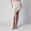 Francesco Murano White Mini Skirt With Side Train In White