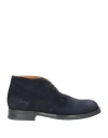 Francesco Pace Man Ankle Boots Midnight Blue Size 7 Leather In Blue