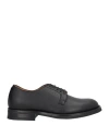 Francesco Pace Man Lace-up Shoes Black Size 6.5 Leather In Black