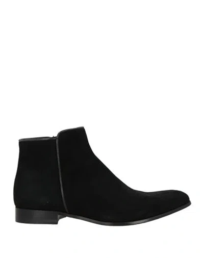 Francesco Pace Woman Ankle Boots Black Size 6 Leather