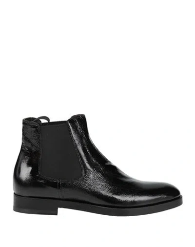 Francesco Pace Woman Ankle Boots Black Size 6 Leather