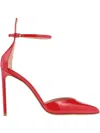 Francesco Russo Patent Leather Pointy-toe Pumps In Red