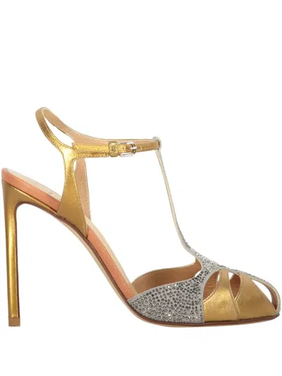 FRANCESCO RUSSO 105MM CRYSTAL-EMBELLISHED PUMPS