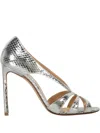 Francesco Russo 10mm Snakeskin-effect Sandals In Silver