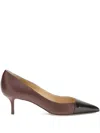 Francesco Russo 55mm Leather Pointed-toe Pumps In Brown