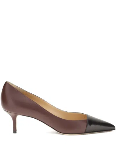 FRANCESCO RUSSO 55MM LEATHER POINTED-TOE PUMPS