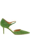 Francesco Russo 55mm Pointed-toe Heeled Pumps In Green