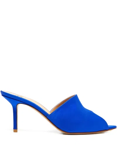 Francesco Russo 75mm Sabot Sandals In Blue
