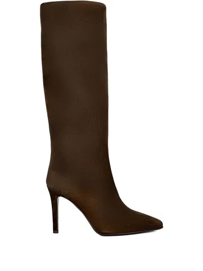 Francesco Russo 80mm Pointed Toe Boot In Brown