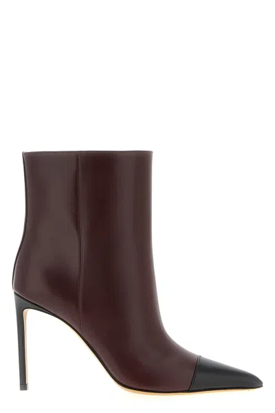 Francesco Russo Ankle Boot 'tronchetti' In Burgundy